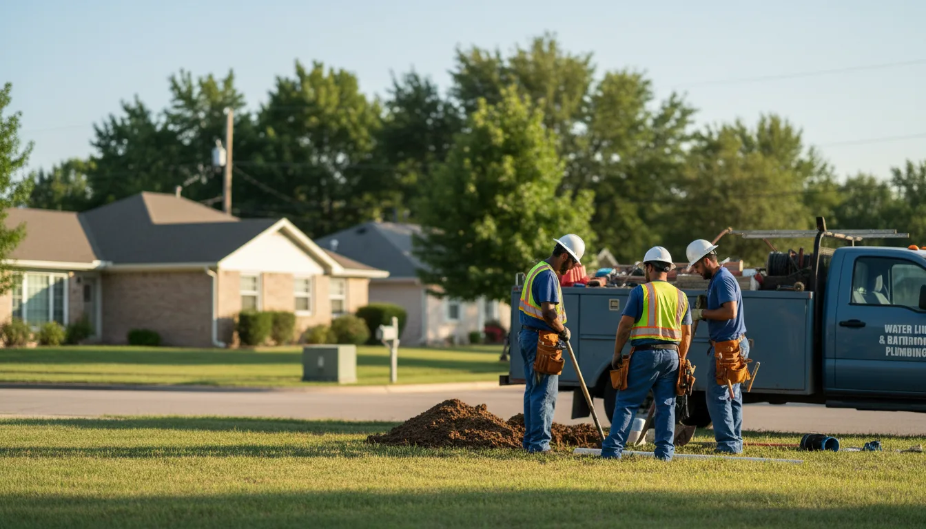 Residential water line and bathroom plumbing service in Potter, WI